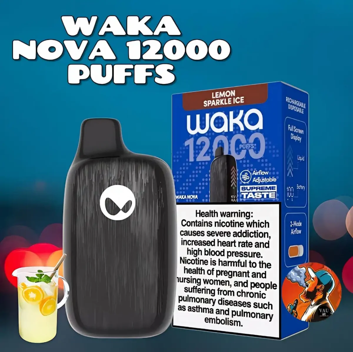 Waka Nova 12000 Puffs Disposable Vape in Dubai UAE
