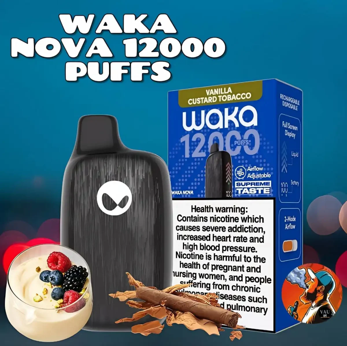 Waka Nova 12000 Puffs Disposable Vape in Dubai UAE