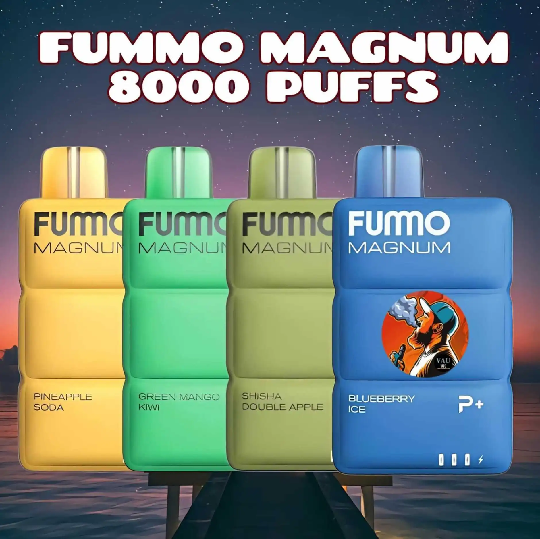 Fummo Magnum Blueberry Ice 8000 Puffs Disposable Vape Flavor in Dubai UAE