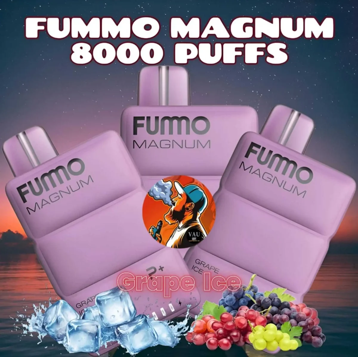 Fummo Magnum Grape Ice 8000 Puffs Disposable Vape in Dubai UAE