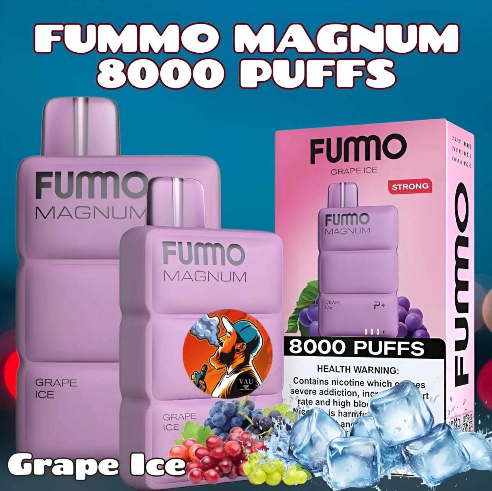 Fummo Magnum Grape Ice 8000 Puffs Disposable Vape in Dubai UAE
