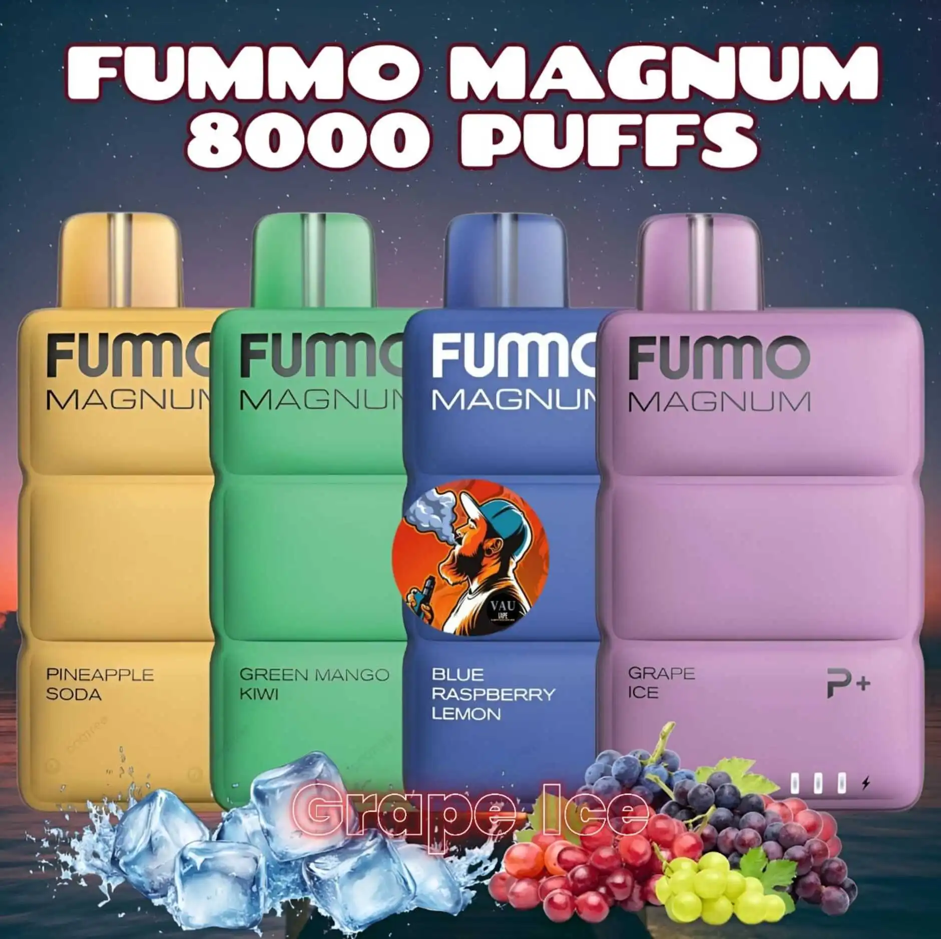 Fummo Magnum Grape Ice 8000 Puffs Disposable Vape in Dubai UAE