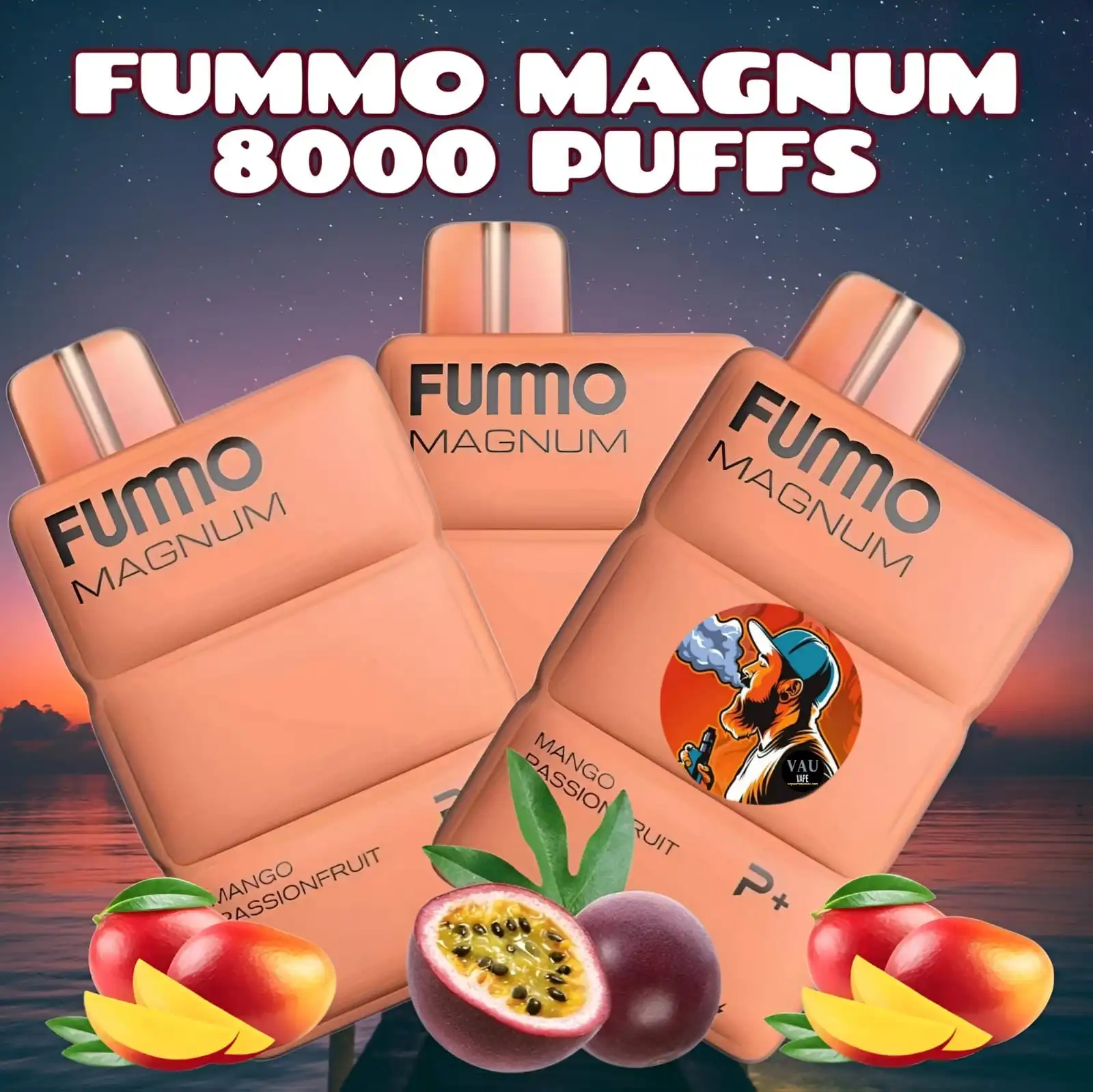 Fummo Magnum Mango Passion Fruit 8000 Puffs Disposable Vape in Dubai UAE