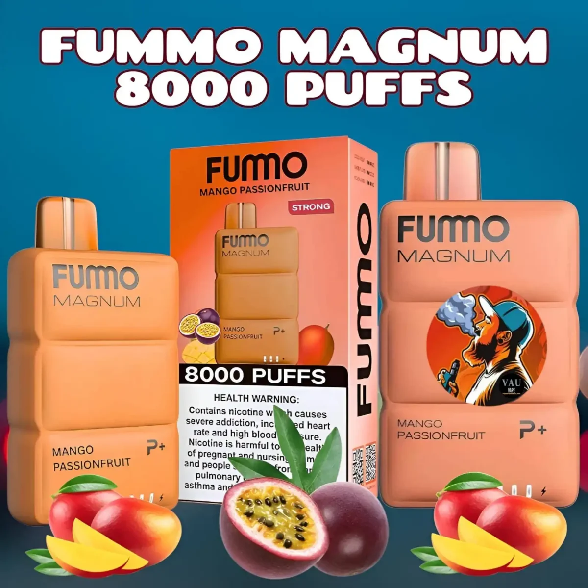 Fummo Magnum Mango Passion Fruit 8000 Puffs Disposable Vape in Dubai UAE