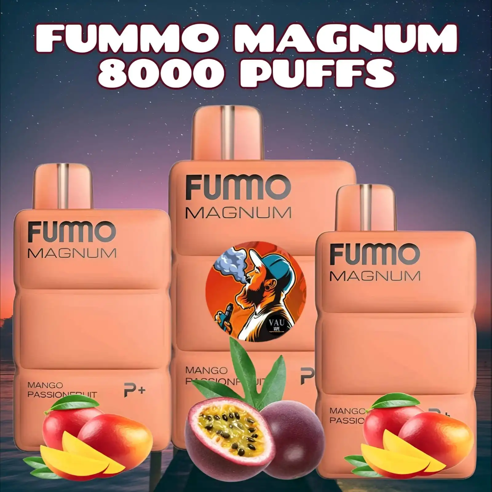 Fummo Magnum Mango Passion Fruit 8000 Puffs Disposable Vape in Dubai UAE
