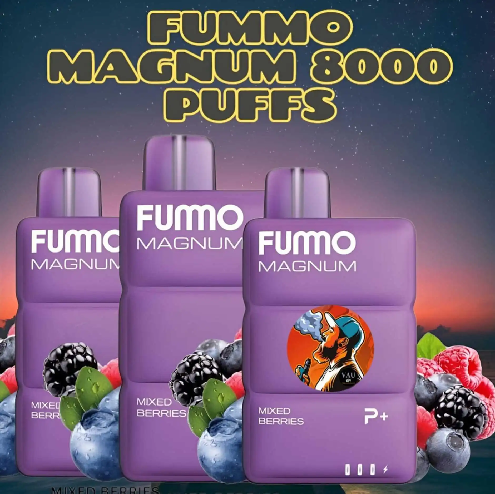 Fummo Magnum Mixed Berries 8000 Puffs Disposable Vape 20mg in Dubai UAE