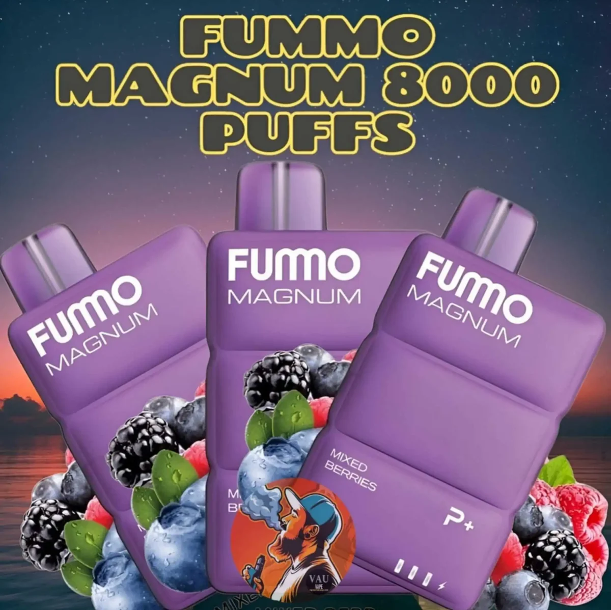 Fummo Magnum Mixed Berries 8000 Puffs Disposable Vape 20mg in Dubai UAE