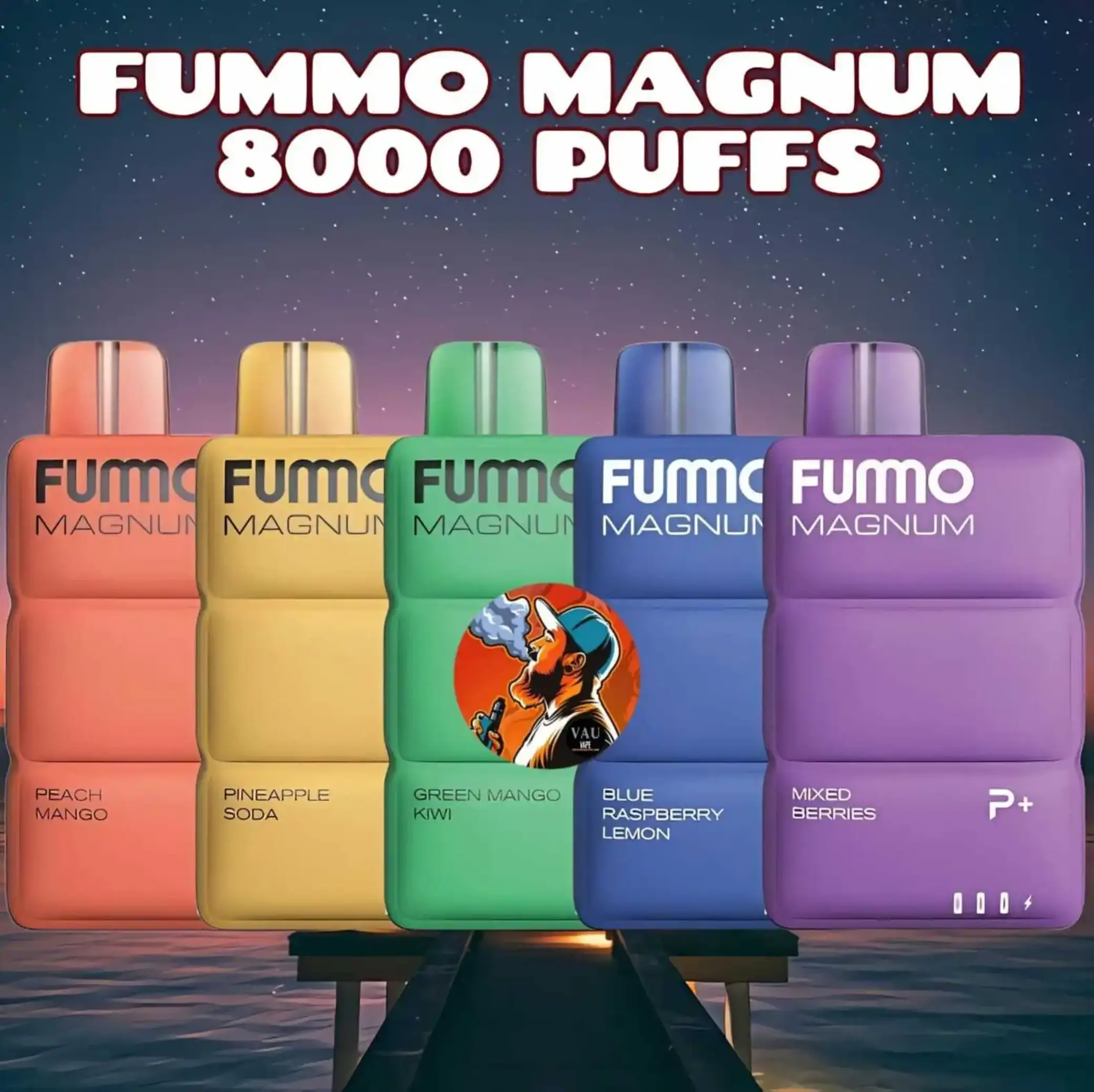 Fummo Magnum Peach Mango 8000 Puffs Disposable Vape in Dubai UAE