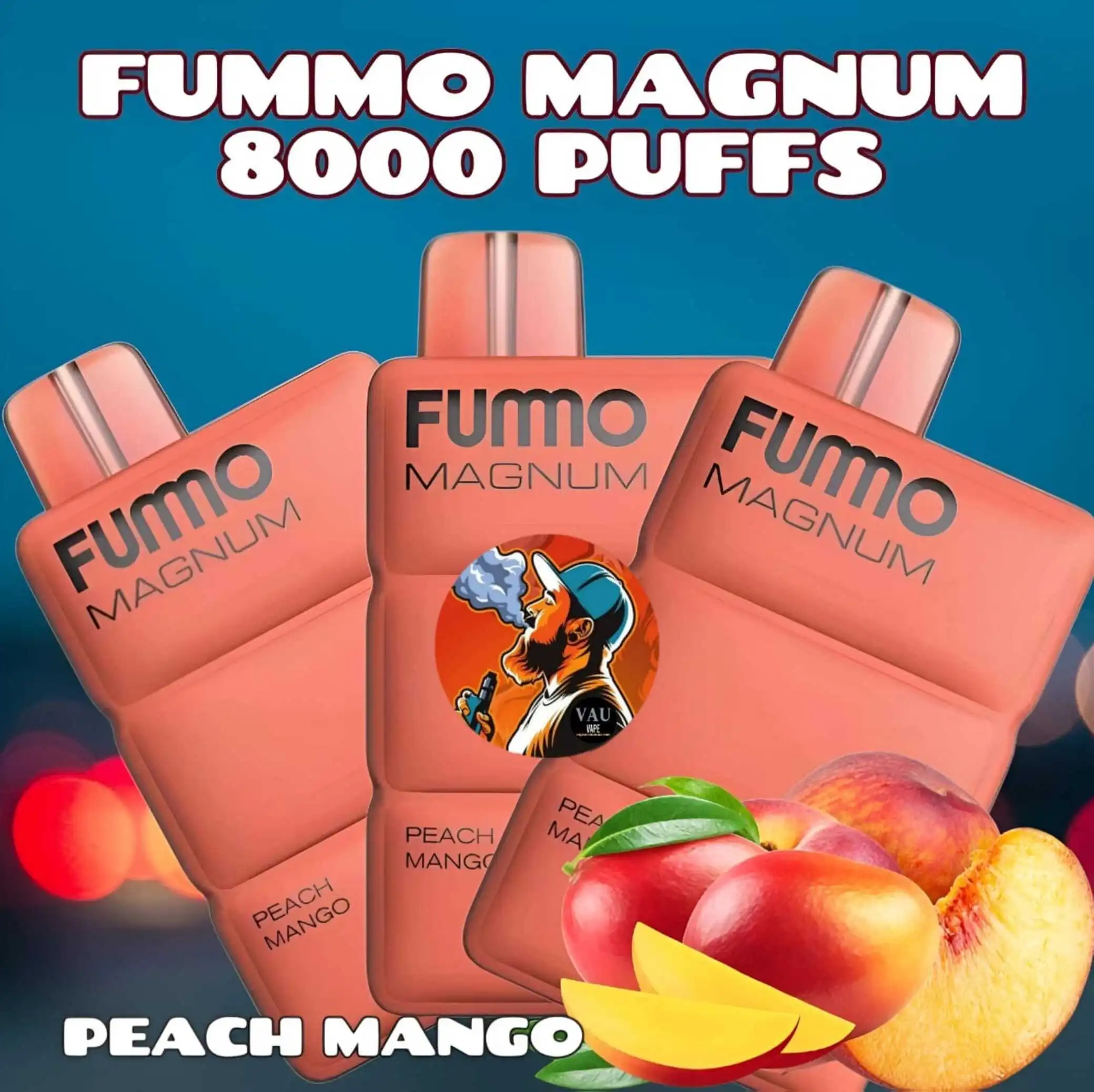 Fummo Magnum Peach Mango 8000 Puffs Disposable Vape in Dubai UAE