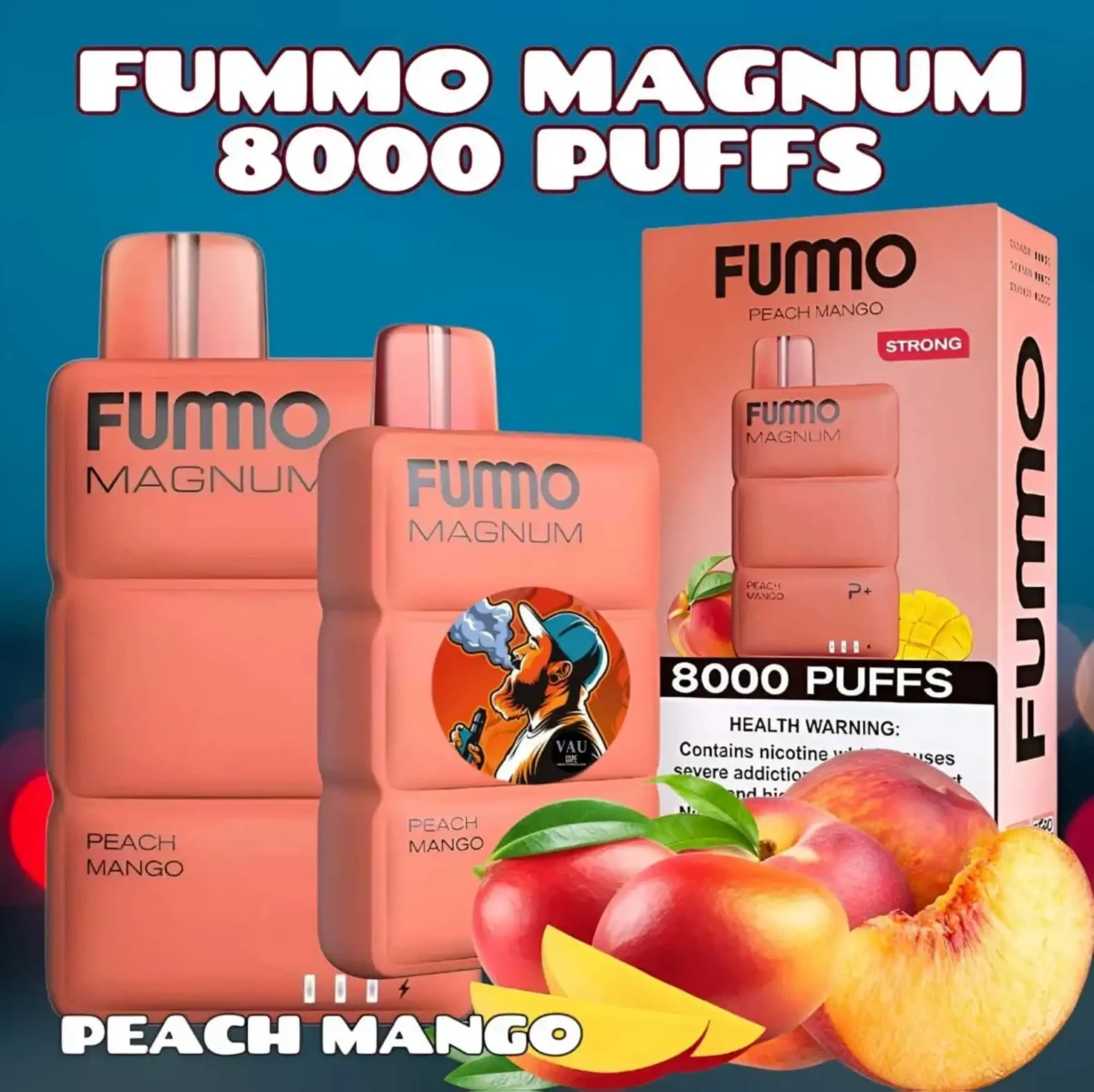 Fummo Magnum Peach Mango 8000 Puffs Disposable Vape Fumo in Dubai UAE