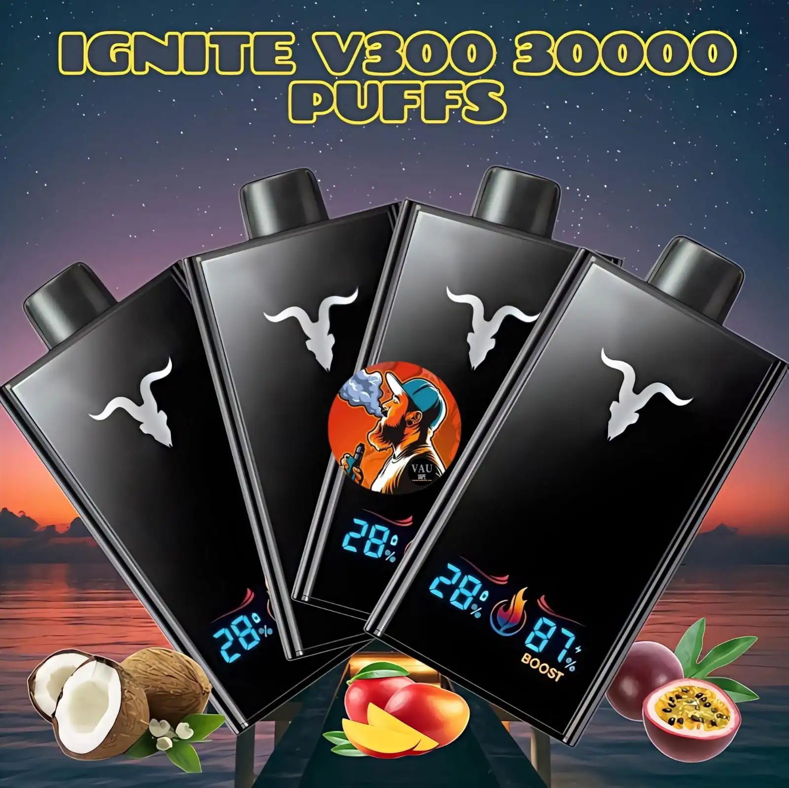 IGNITE V300 30000 Puffs Disposable Vape 5% Nicotine 30K in Dubai UAE