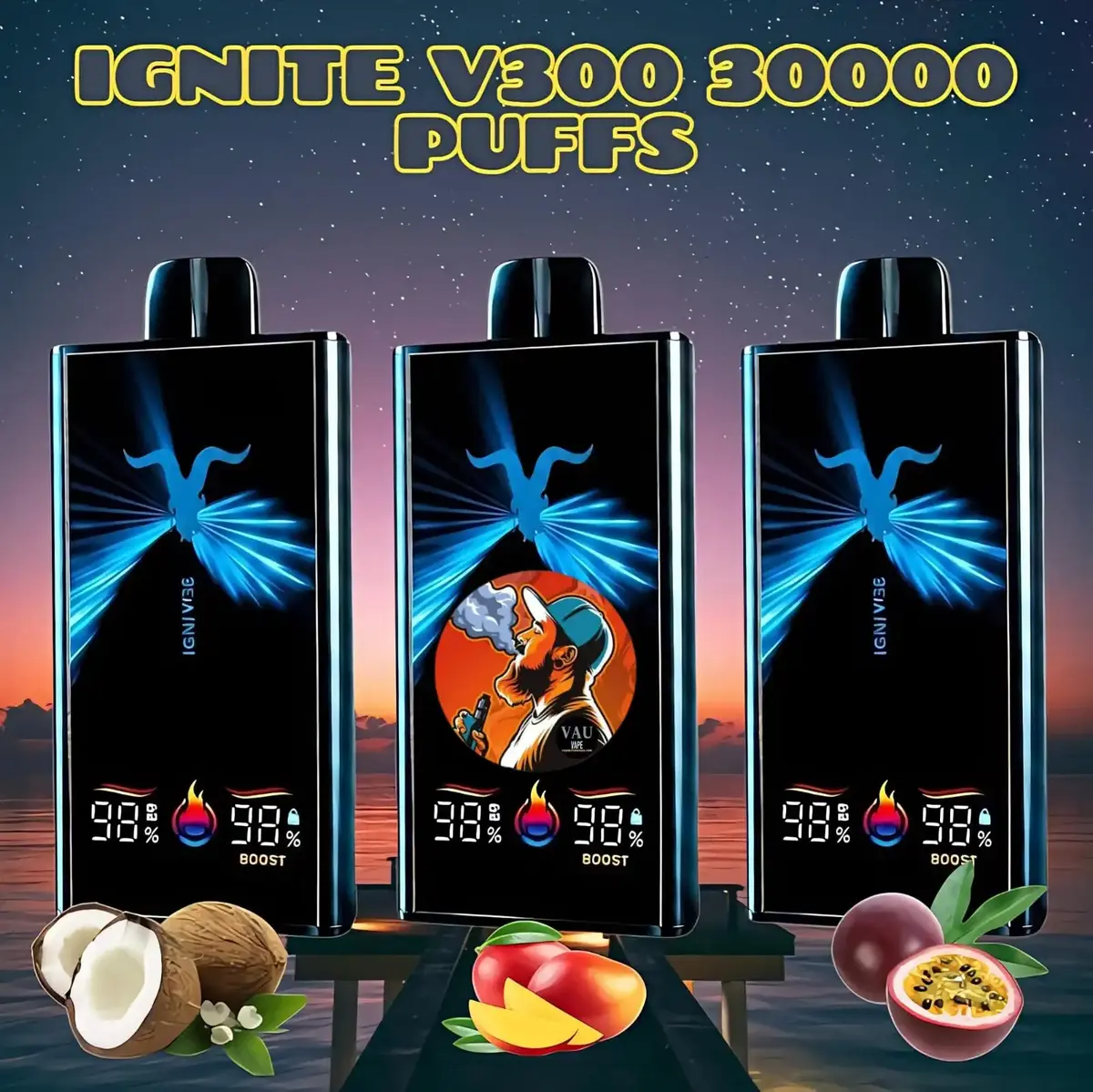 IGNITE V300 30000 Puffs Disposable Vape 5% Nicotine 30K in Dubai UAE