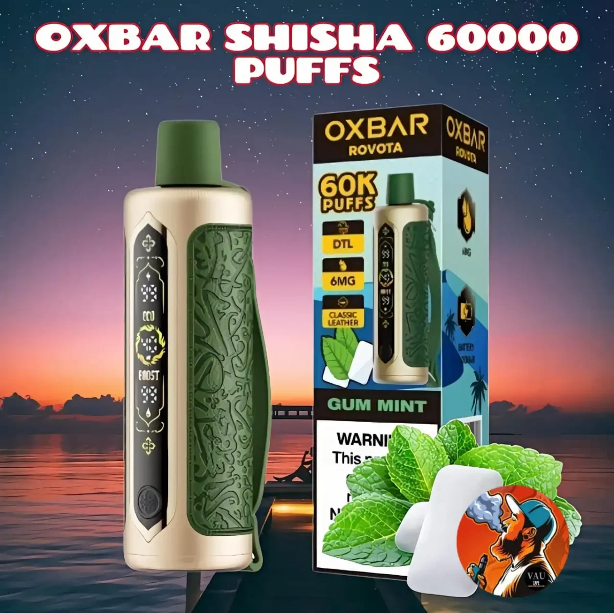 Oxbar Shisha 60000 Puffs DTL Disposable Vape - Dubai