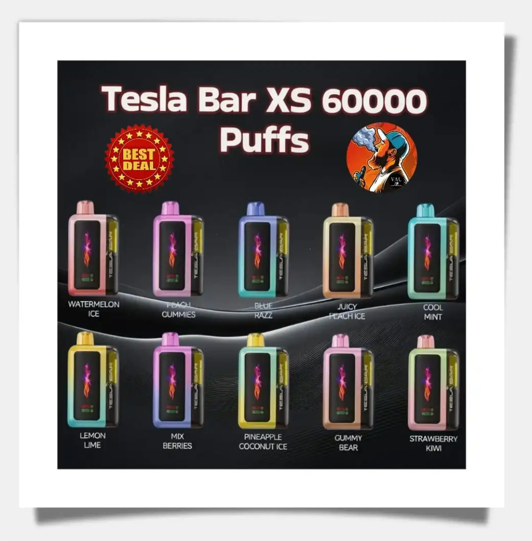 Tesla Bar XS 60000 Puffs Disposable Vape | 60K 50MG - Dubai UAE
