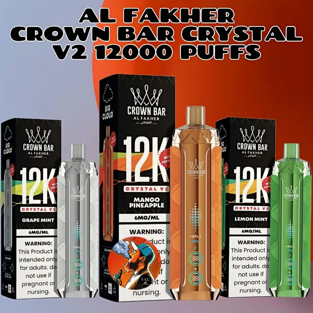 Al Fakher Crystal V2 12000 Puffs Crown Bar DTL Disposable Vape
