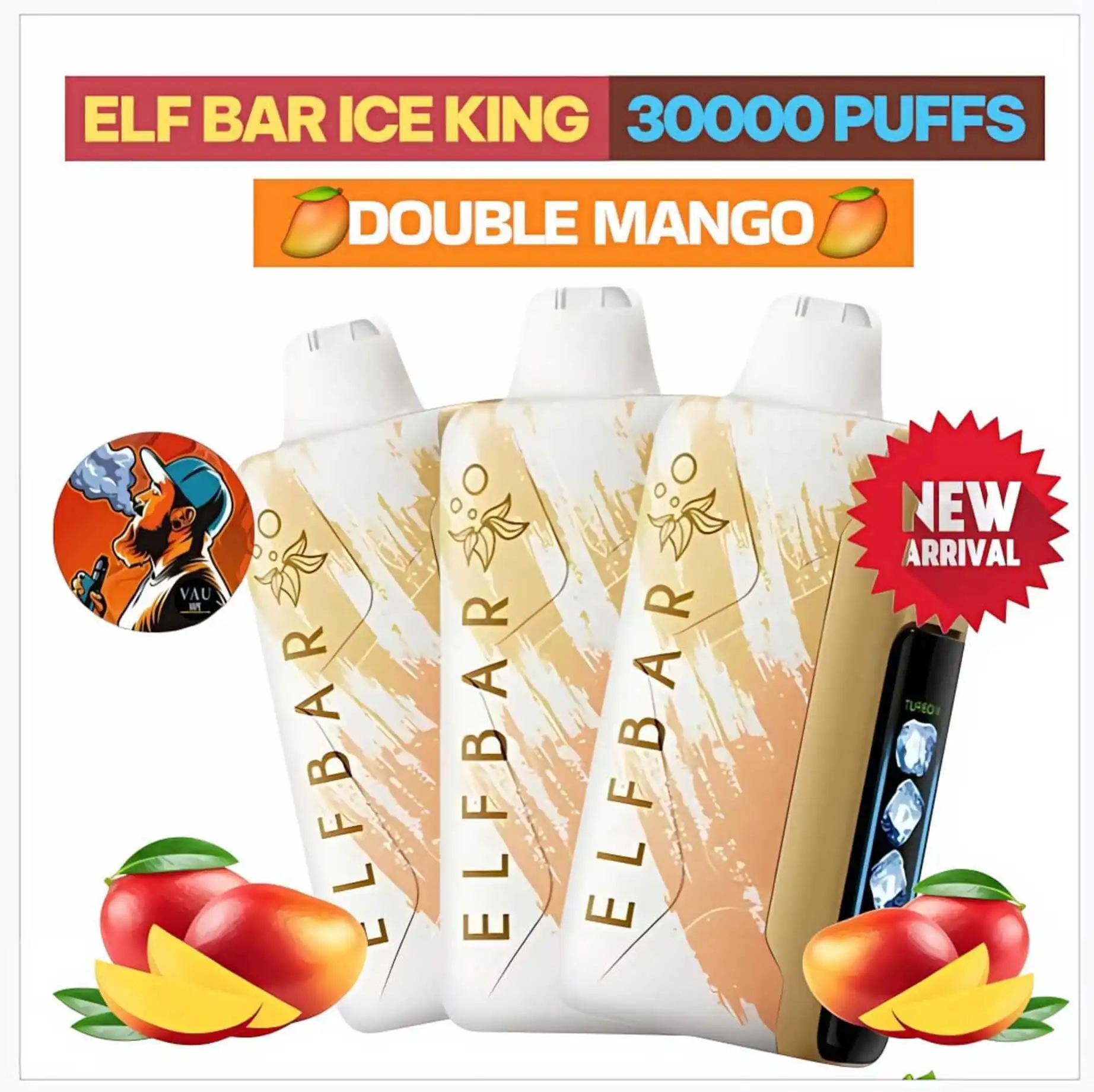 Elf Bar Ice King Double Mango 30000 Puffs Disposable Vape